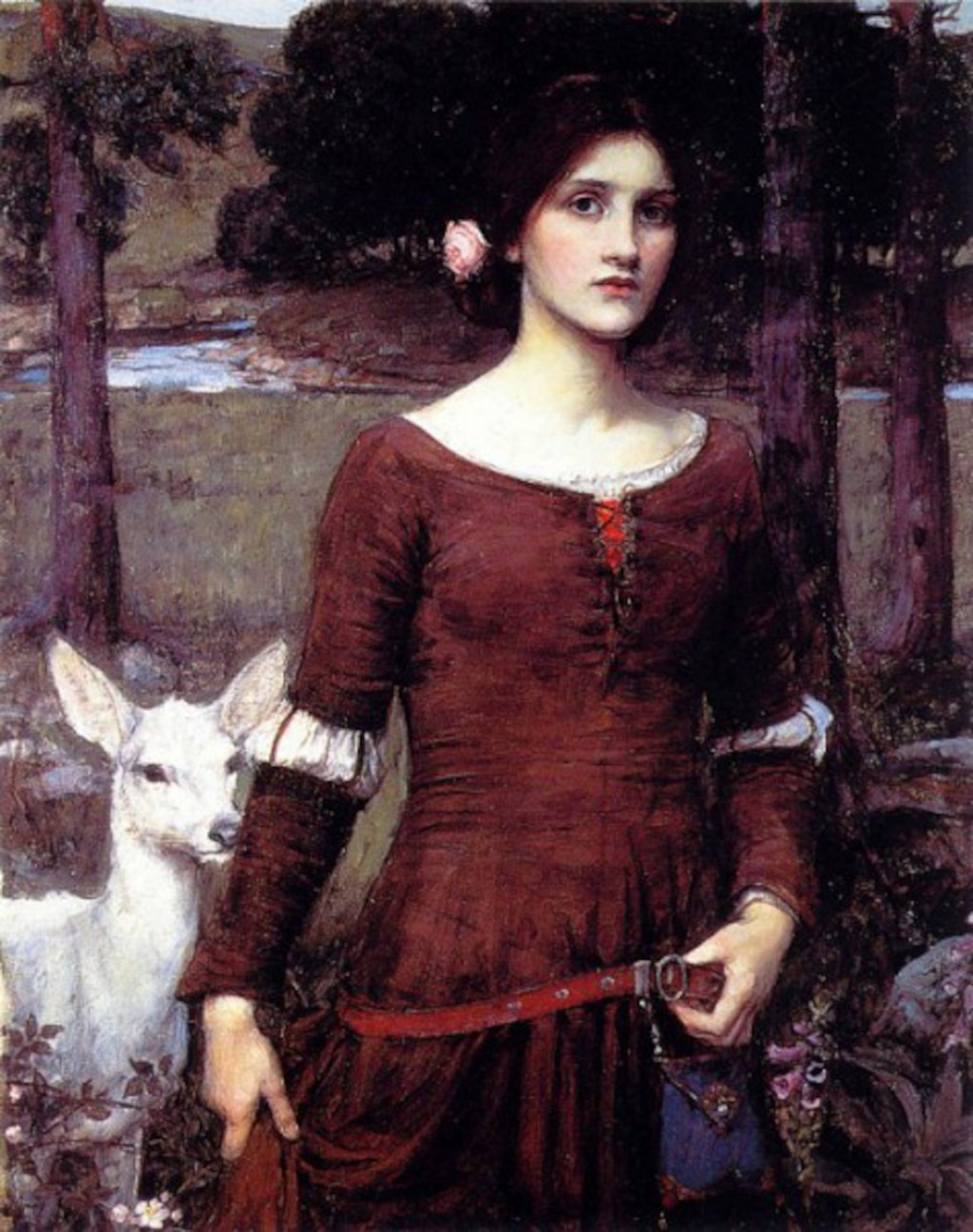 The Lady Clare in Detail John William Waterhouse